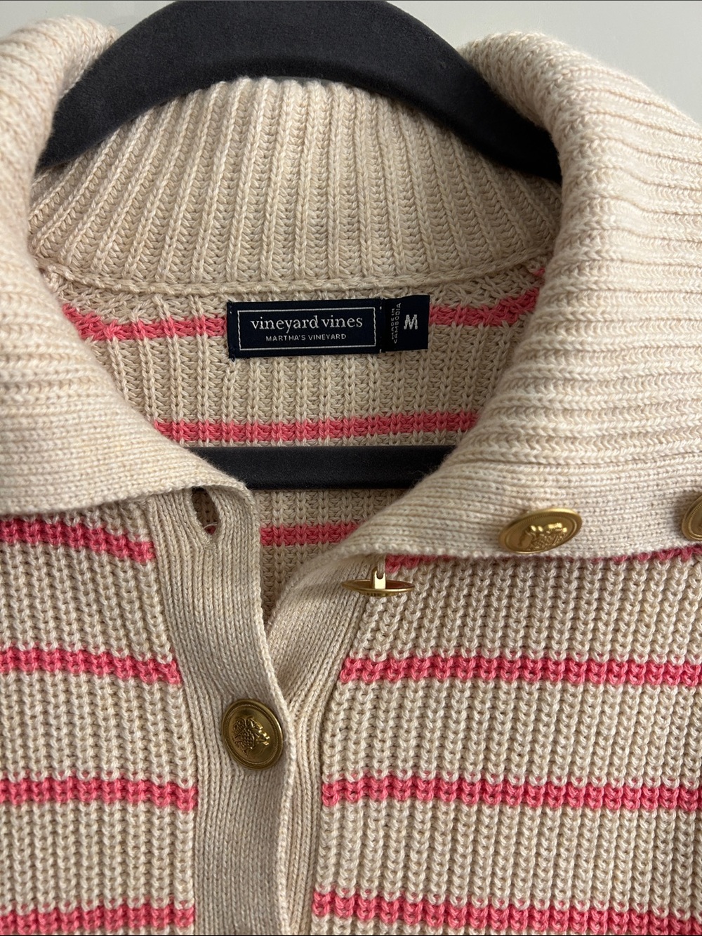 Vineyard Vines Ribbed Button Collar Sweater - Picture 3 of 7
